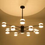 GLOBOSTAR® ORNATE 01553 Μοντέρνο Φωτιστικό Οροφής LED 104W 8320lm 360° AC 220-240V IP20 Φυσικό Λευκό 4500K - Lumileds SMD Chip - Μαύρο & Χάλκινο - Μ65 x Π65 x Υ70cm - 2 Χρόνια Εγγύηση - Image 3