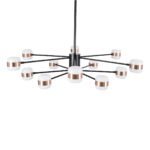 GLOBOSTAR® ORNATE 01553 Μοντέρνο Φωτιστικό Οροφής LED 104W 8320lm 360° AC 220-240V IP20 Φυσικό Λευκό 4500K - Lumileds SMD Chip - Μαύρο & Χάλκινο - Μ65 x Π65 x Υ70cm - 2 Χρόνια Εγγύηση - Image 9