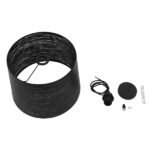 GLOBOSTAR® ACCADEMIA 01556 Μοντέρνο Κρεμαστό Φωτιστικό Οροφής με Ντουί 1 x E27 AC 220-240V IP20 - Μαύρο - Μ35 x Π35 x Υ25cm - Image 10