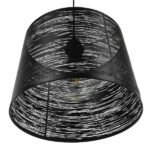 GLOBOSTAR® ACCADEMIA 01556 Μοντέρνο Κρεμαστό Φωτιστικό Οροφής με Ντουί 1 x E27 AC 220-240V IP20 - Μαύρο - Μ35 x Π35 x Υ25cm - Image 7