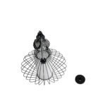 GLOBOSTAR® LILY 01558 Vintage Κρεμαστό Φωτιστικό Οροφής με Ντουί 1 x E27 AC 220-240V IP20 - Μαύρο & Λευκό - Μ43 x Π43 x Υ55cm - Image 11