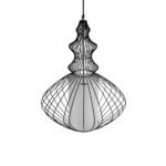 GLOBOSTAR® LILY 01558 Vintage Κρεμαστό Φωτιστικό Οροφής με Ντουί 1 x E27 AC 220-240V IP20 - Μαύρο & Λευκό - Μ43 x Π43 x Υ55cm - Image 7