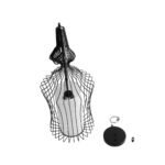 GLOBOSTAR® LILY 01559 Vintage Κρεμαστό Φωτιστικό Οροφής με Ντουί 1 x E27 AC 220-240V IP20 - Μαύρο & Λευκό - Μ25 x Π25 x Υ61cm - Image 10