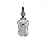 GLOBOSTAR® LILY 01559 Vintage Κρεμαστό Φωτιστικό Οροφής με Ντουί 1 x E27 AC 220-240V IP20 - Μαύρο & Λευκό - Μ25 x Π25 x Υ61cm - Image 6