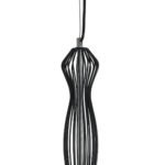 GLOBOSTAR® LILY 01560 Vintage Κρεμαστό Φωτιστικό Οροφής με Ντουί 1 x E27 AC 220-240V IP20 - Μαύρο & Λευκό - Μ25 x Π25 x Υ67cm - Image 8