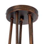 GLOBOSTAR® PAULELI 01564 Μοντέρνο Φωτιστικό Οροφής με Ντουί 5 x E27 AC 220-240V IP20 - Χάλκινο - Μ80 x Π80 x Υ40cm - Image 10