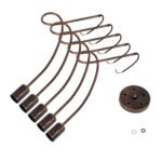 GLOBOSTAR® PAULELI 01564 Μοντέρνο Φωτιστικό Οροφής με Ντουί 5 x E27 AC 220-240V IP20 - Χάλκινο - Μ80 x Π80 x Υ40cm - Image 11