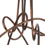 GLOBOSTAR® PAULELI 01564 Μοντέρνο Φωτιστικό Οροφής με Ντουί 5 x E27 AC 220-240V IP20 - Χάλκινο - Μ80 x Π80 x Υ40cm - Image 7