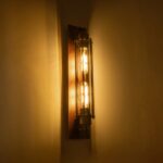 GLOBOSTAR® BESPOKE 01565 Vintage Φωτιστικό Τοίχου - Απλίκα με Ντουί 2 x E27 AC 220-240V IP20 - Χάλκινο Εφέ Σκουριάς - Μ10 x Π11 x Υ47cm - Image 3