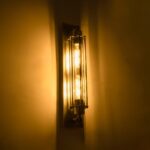 GLOBOSTAR® BESPOKE 01567 Vintage Φωτιστικό Τοίχου - Απλίκα με Ντουί 2 x E27 AC 220-240V IP20 - Ασημί Εφέ Σκουριάς - Μ10 x Π11 x Υ47cm - Image 3