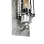 GLOBOSTAR® BESPOKE 01567 Vintage Φωτιστικό Τοίχου - Απλίκα με Ντουί 2 x E27 AC 220-240V IP20 - Ασημί Εφέ Σκουριάς - Μ10 x Π11 x Υ47cm - Image 7