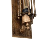 GLOBOSTAR® BESPOKE 01568 Vintage Φωτιστικό Τοίχου - Απλίκα με Ντουί 2 x E27 AC 220-240V IP20 - Χρυσό Εφέ Σκουριάς - Μ10 x Π11 x Υ47cm - Image 7