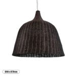 GLOBOSTAR® BAHAMAS 01569 Boho Κρεμαστό Φωτιστικό Οροφής με Ντουί 1 x E27 AC 220-240V IP20 - Καφέ - Μ90 x Π90 x Y90cm