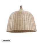 GLOBOSTAR® BAHAMAS 01570 Boho Κρεμαστό Φωτιστικό Οροφής με Ντουί 1 x E27 AC 220-240V IP20 - Μπεζ - Μ90 x Π90 x Y70cm