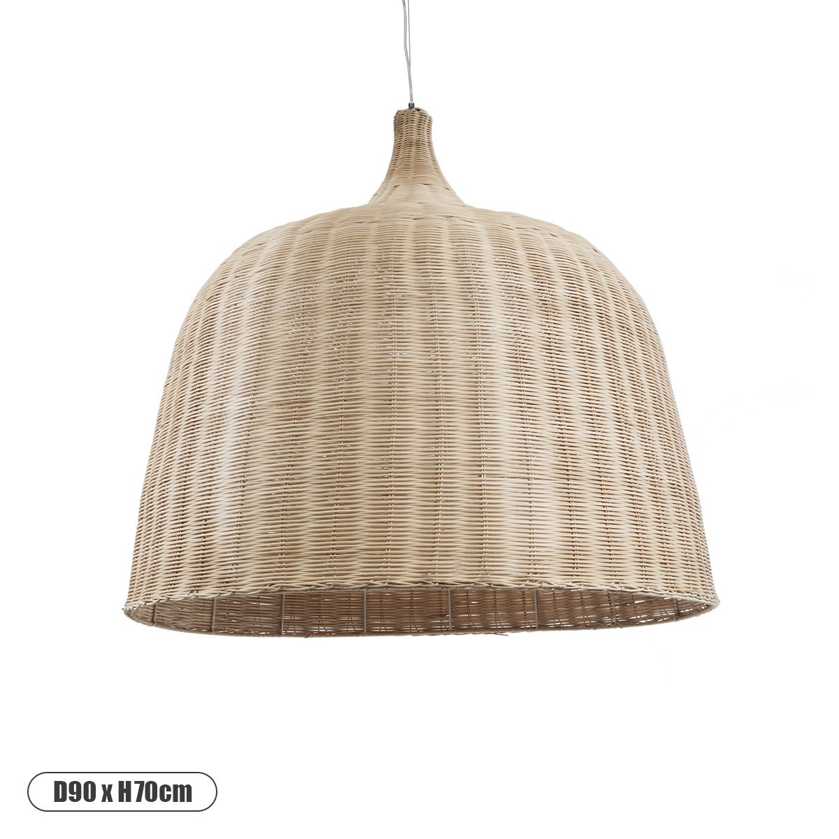 01570_0 GLOBOSTAR® BAHAMAS 01570 Boho Κρεμαστό Φωτιστικό Οροφής με Ντουί 1 x E27 AC 220-240V IP20 - Μπεζ - Μ90 x Π90 x Y70cm - Image 1