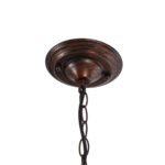 GLOBOSTAR® HARROW 01572 Vintage Κρεμαστό Φωτιστικό Οροφής με Ντουί 1 x E27 AC 220-240V IP20 - Χάλκινο - Μ33 x Π33 x Υ26cm - Image 11