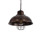 GLOBOSTAR® HARROW 01572 Vintage Κρεμαστό Φωτιστικό Οροφής με Ντουί 1 x E27 AC 220-240V IP20 - Χάλκινο - Μ33 x Π33 x Υ26cm - Image 2