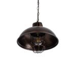 GLOBOSTAR® HARROW 01572 Vintage Κρεμαστό Φωτιστικό Οροφής με Ντουί 1 x E27 AC 220-240V IP20 - Χάλκινο - Μ33 x Π33 x Υ26cm - Image 6