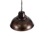 GLOBOSTAR® HARROW 01572 Vintage Κρεμαστό Φωτιστικό Οροφής με Ντουί 1 x E27 AC 220-240V IP20 - Χάλκινο - Μ33 x Π33 x Υ26cm - Image 7