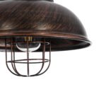 GLOBOSTAR® HARROW 01572 Vintage Κρεμαστό Φωτιστικό Οροφής με Ντουί 1 x E27 AC 220-240V IP20 - Χάλκινο - Μ33 x Π33 x Υ26cm - Image 8