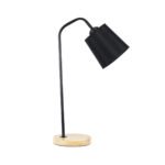 GLOBOSTAR® BARNABY 01573 Μοντέρνο Επιτραπέζιο Φωτιστικό Πορτατίφ με Ντουί 1 x E27 AC 220-240V IP20 - Μαύρο & Μπεζ - Μ15 x Π33 x Υ50cm - Image 4