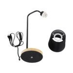 GLOBOSTAR® BARNABY 01573 Μοντέρνο Επιτραπέζιο Φωτιστικό Πορτατίφ με Ντουί 1 x E27 AC 220-240V IP20 - Μαύρο & Μπεζ - Μ15 x Π33 x Υ50cm - Image 8