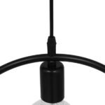 GLOBOSTAR® OMICRON 01578 Μοντέρνο Κρεμαστό Φωτιστικό Οροφής με Ντουί 1 x E27 AC 220-240V IP20 - Μαύρο - Μ33 x Π4 x Υ33cm - Image 6