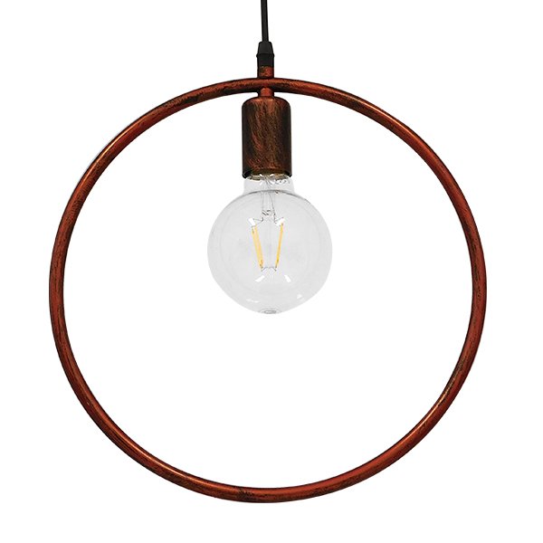 01579_0 GLOBOSTAR® OMICRON 01579 Μοντέρνο Κρεμαστό Φωτιστικό Οροφής με Ντουί 1 x E27 AC 220-240V IP20 - Χάλκινο - Μ33 x Π4 x Υ33cm - Image 1