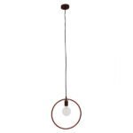 GLOBOSTAR® OMICRON 01579 Μοντέρνο Κρεμαστό Φωτιστικό Οροφής με Ντουί 1 x E27 AC 220-240V IP20 - Χάλκινο - Μ33 x Π4 x Υ33cm - Image 2