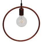 GLOBOSTAR® OMICRON 01579 Μοντέρνο Κρεμαστό Φωτιστικό Οροφής με Ντουί 1 x E27 AC 220-240V IP20 - Χάλκινο - Μ33 x Π4 x Υ33cm - Image 5