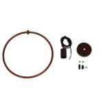 GLOBOSTAR® OMICRON 01579 Μοντέρνο Κρεμαστό Φωτιστικό Οροφής με Ντουί 1 x E27 AC 220-240V IP20 - Χάλκινο - Μ33 x Π4 x Υ33cm - Image 8