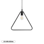 GLOBOSTAR® DELTA 01580 Μοντέρνο Κρεμαστό Φωτιστικό Οροφής με Ντουί 1 x E27 AC 220-240V IP20 - Μαύρο - Μ37 x Π4 x Υ33cm