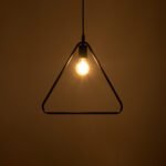 GLOBOSTAR® DELTA 01580 Μοντέρνο Κρεμαστό Φωτιστικό Οροφής με Ντουί 1 x E27 AC 220-240V IP20 - Μαύρο - Μ37 x Π4 x Υ33cm - Image 3