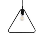 GLOBOSTAR® DELTA 01580 Μοντέρνο Κρεμαστό Φωτιστικό Οροφής με Ντουί 1 x E27 AC 220-240V IP20 - Μαύρο - Μ37 x Π4 x Υ33cm - Image 5