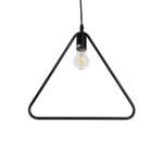 GLOBOSTAR® DELTA 01580 Μοντέρνο Κρεμαστό Φωτιστικό Οροφής με Ντουί 1 x E27 AC 220-240V IP20 - Μαύρο - Μ37 x Π4 x Υ33cm - Image 6