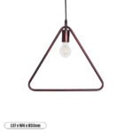 GLOBOSTAR® DELTA 01581 Μοντέρνο Κρεμαστό Φωτιστικό Οροφής με Ντουί 1 x E27 AC 220-240V IP20 - Χάλκινο - Μ37 x Π4 x Υ33cm