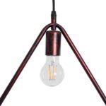 GLOBOSTAR® DELTA 01581 Μοντέρνο Κρεμαστό Φωτιστικό Οροφής με Ντουί 1 x E27 AC 220-240V IP20 - Χάλκινο - Μ37 x Π4 x Υ33cm - Image 7