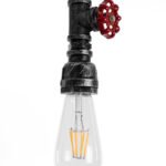 GLOBOSTAR® SPIGOT 01583 Vintage Κρεμαστό Φωτιστικό Οροφής με Ντουί 1 x E27 AC 220-240V IP20 - Ασημί & Κόκκινο - Μ5 x Π5 x Y20cm - Image 10