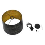 GLOBOSTAR® ACCADEMIA 01584 Μοντέρνο Κρεμαστό Φωτιστικό Οροφής με Ντουί 1 x E27 AC 220-240V IP20 - Μαύρο & Χρυσό - Μ35 x Π35 x Y25cm - Image 10