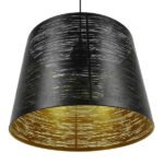 GLOBOSTAR® ACCADEMIA 01584 Μοντέρνο Κρεμαστό Φωτιστικό Οροφής με Ντουί 1 x E27 AC 220-240V IP20 - Μαύρο & Χρυσό - Μ35 x Π35 x Y25cm - Image 6