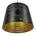 GLOBOSTAR® ACCADEMIA 01584 Μοντέρνο Κρεμαστό Φωτιστικό Οροφής με Ντουί 1 x E27 AC 220-240V IP20 - Μαύρο & Χρυσό - Μ35 x Π35 x Y25cm - Image 7