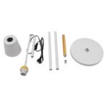 GLOBOSTAR® RIBBON 01586 Μοντέρνο Επιδαπέδιο Φωτιστικό με Ντουί 1 x E27 AC 220-240V IP20 - Λευκό & Μπεζ - Μ13 x Π13 x Υ164cm - Image 10