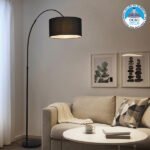 GLOBOSTAR® IMPERIAL 01587 Μοντέρνο Επιδαπέδιο Φωτιστικό με Ντουί 1 x E27 AC 220-240V IP20 - Μαύρο - Μ38 x Π38 x Υ172cm - Image 2