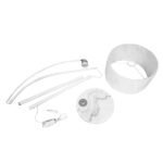 GLOBOSTAR® IMPERIAL 01588 Μοντέρνο Επιδαπέδιο Φωτιστικό με Ντουί 1 x E27 AC 220-240V IP20 - Λευκό - Μ38 x Π38 x Υ172cm - Image 11