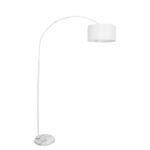 GLOBOSTAR® IMPERIAL 01588 Μοντέρνο Επιδαπέδιο Φωτιστικό με Ντουί 1 x E27 AC 220-240V IP20 - Λευκό - Μ38 x Π38 x Υ172cm - Image 5