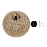 GLOBOSTAR® MANDALA 01593 Vintage Κρεμαστό Φωτιστικό Οροφής με Ντουί 1 x E27 AC 220-240V IP20 - Μπεζ - Μ60 x Π60 x Υ45cm - Image 8