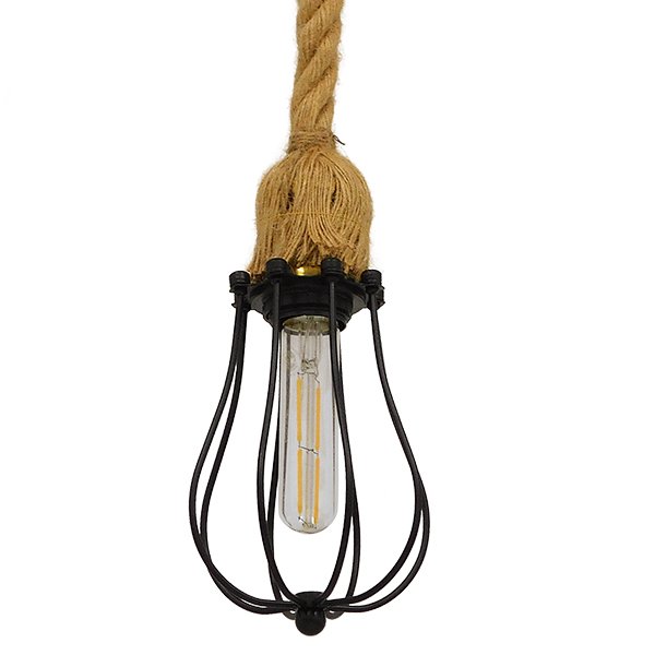 01594_0 GLOBOSTAR® CAMBER 01594 Vintage Κρεμαστό Φωτιστικό Οροφής με Ντουί 1 x E27 AC 220-240V IP20 - Μαύρο & Μπεζ - Μ11 x Π11 x Υ25cm - Image 1