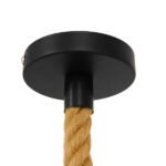 GLOBOSTAR® CAMBER 01594 Vintage Κρεμαστό Φωτιστικό Οροφής με Ντουί 1 x E27 AC 220-240V IP20 - Μαύρο & Μπεζ - Μ11 x Π11 x Υ25cm - Image 8