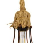 GLOBOSTAR® CAMBER 01595 Vintage Κρεμαστό Φωτιστικό Οροφής με Ντουί 1 x E27 AC 220-240V IP20 - Χάλκινο & Μπεζ - Μ11 x Π11 x Υ25cm - Image 6