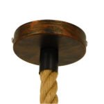 GLOBOSTAR® CAMBER 01595 Vintage Κρεμαστό Φωτιστικό Οροφής με Ντουί 1 x E27 AC 220-240V IP20 - Χάλκινο & Μπεζ - Μ11 x Π11 x Υ25cm - Image 8